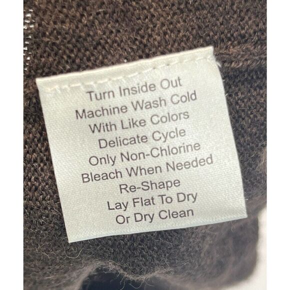 Joseph Abboud Extra Fine Merino Wool V Neck Sweater Size XL Brown Classy - Picture 4 of 10